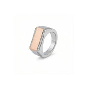 Rose Gold Bar Crystal Ring