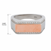 Rose Gold Bar Crystal Ring