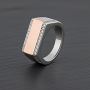Aura Two-Tone Sterling Silver Signet Ring Jewellery