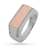 Aura Two-Tone Sterling Silver Signet Ring Jewellery