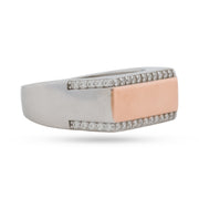 Aura Two-Tone Sterling Silver Signet Ring Jewellery