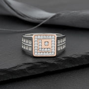 Rose Gold Square Halo Ring