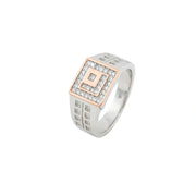 Rose Gold Square Halo Ring