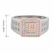 Rose Gold Square Halo Ring