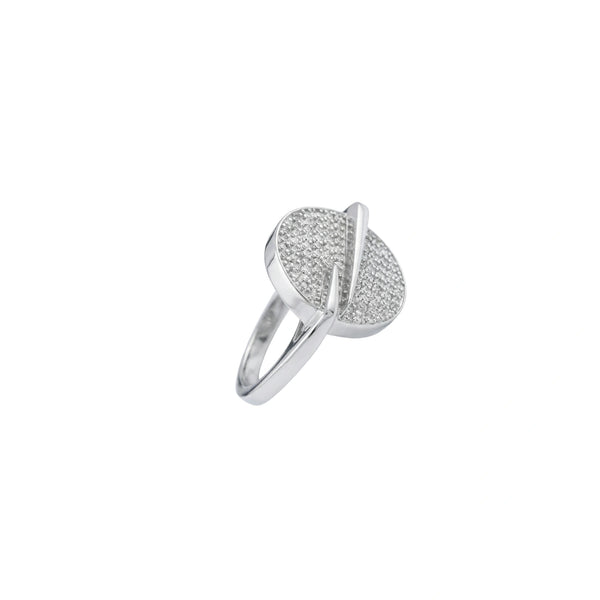 Radiant Pave Disc Ring