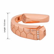 Rose Gold Nail Crystal Ring