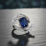 Royal Sapphire Wave Ring