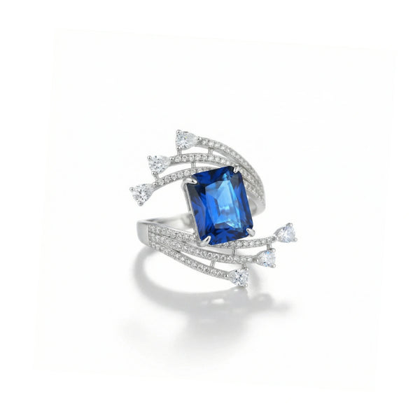 Royal Sapphire Wave Ring