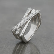 Crystal Cross Wrap Ring