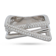 Crystal Cross Wrap Ring