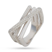 Crystal Cross Wrap Ring