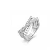 Crystal Cross Wrap Ring