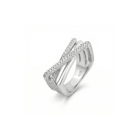 Crystal Cross Wrap Ring
