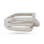 Three Line Triplet Ring - Pave CZ Sterling Silver