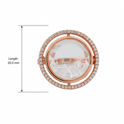 Rose Gold Halo Crystal Ring