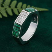 Emerald Stripe Crystal Ring