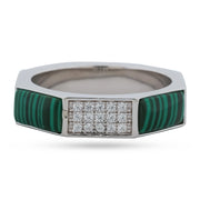 Emerald Stripe Crystal Ring