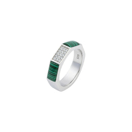 Emerald Stripe Crystal Ring