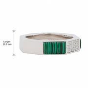 Emerald Stripe Crystal Ring