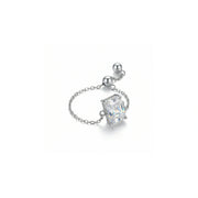 Radiant Emerald Chain Ring
