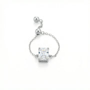 Radiant Emerald Chain Ring