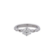 Celestial Solitaire Leaf Ring