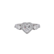 Radiant Pear Halo Ring
