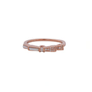 Rose Gold Ribbon Spark Ring