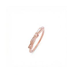 Rose Gold Ribbon Spark Ring