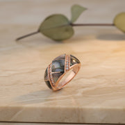 Midnight Mosaic Rose Ring