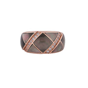 Midnight Mosaic Rose Ring