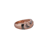 Rose Gold Wave Crystal Ring