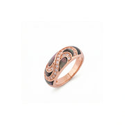 Rose Gold Wave Crystal Ring