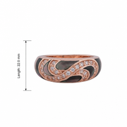 Rose Gold Wave Crystal Ring