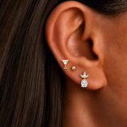 Golden Spark Stud Earring Set