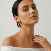 Rose Gold Oval Drop Earrings