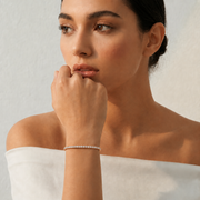 Radiant Rose Gold Line Bracelet