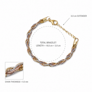 Elegant Braided Link Bracelet