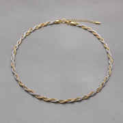 Twisted Dual Tone Necklace