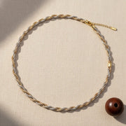 Twisted Dual Tone Necklace