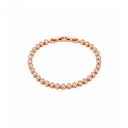 Rose Gold Crystal Tennis Bracelet