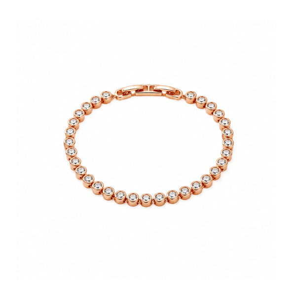 Rose Gold Crystal Tennis Bracelet