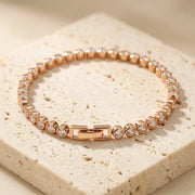 Rose Gold Crystal Tennis Bracelet