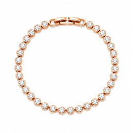 Rose Gold Crystal Tennis Bracelet