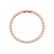Rose Gold Crystal Tennis Bracelet