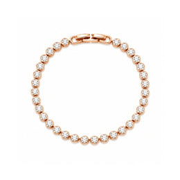 Rose Gold Crystal Tennis Bracelet