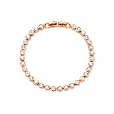 Rose Gold Crystal Tennis Bracelet