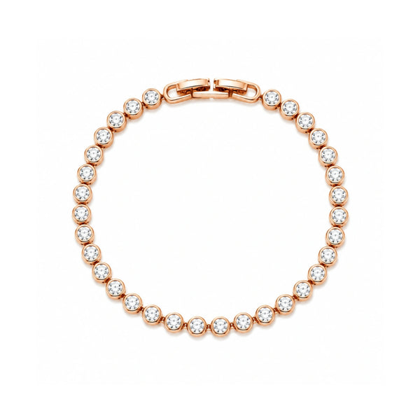 Rose Gold Crystal Tennis Bracelet