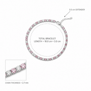 Blush Crystal Tennis Bracelet