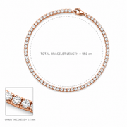 Radiant Rose Tennis Bracelet